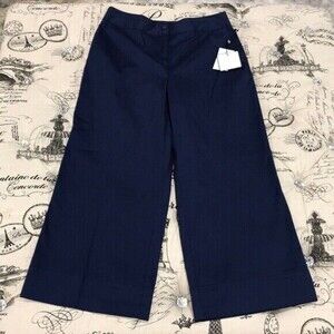 Laundry by Shelli Segal Size 8 Cropped Tailored Pants Midnight Blue